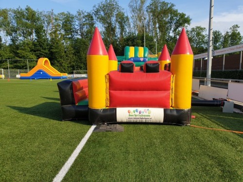 Springkussen Kasteel (rood/geel)